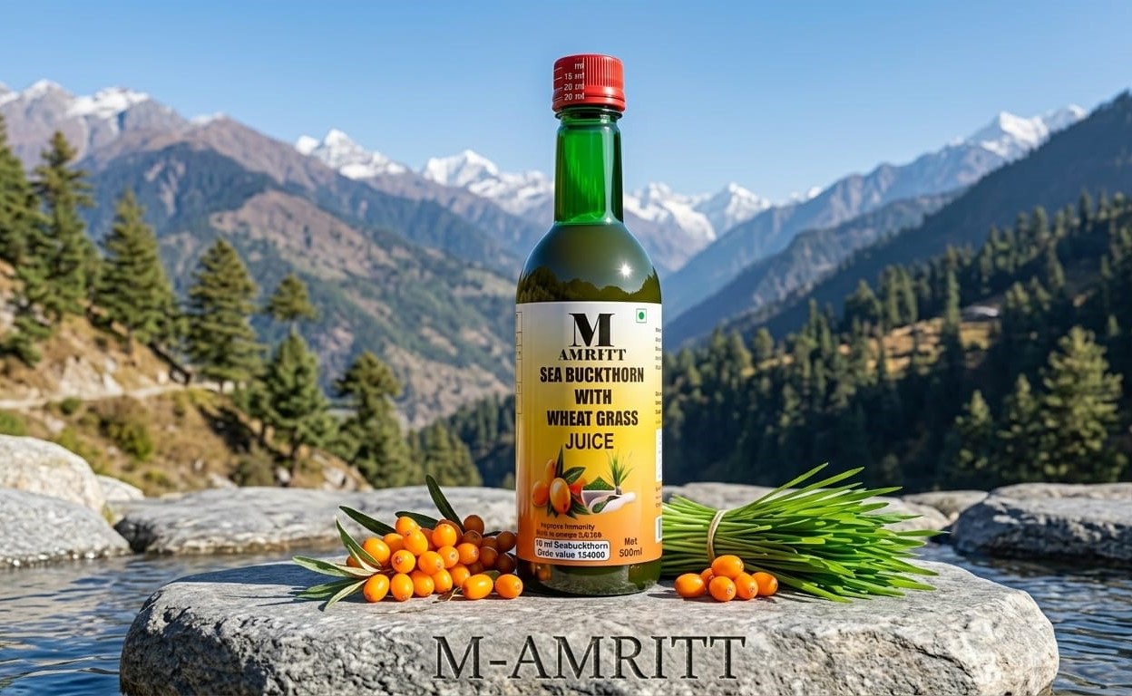 SEA BUCKTHORN WITH GRASS JUICE